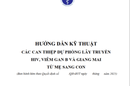 Hướng dẫn kỹ thuật các cn thiệp dự phòng lây truyền HIV, viêm gan B và giang mai từ mẹ sang con